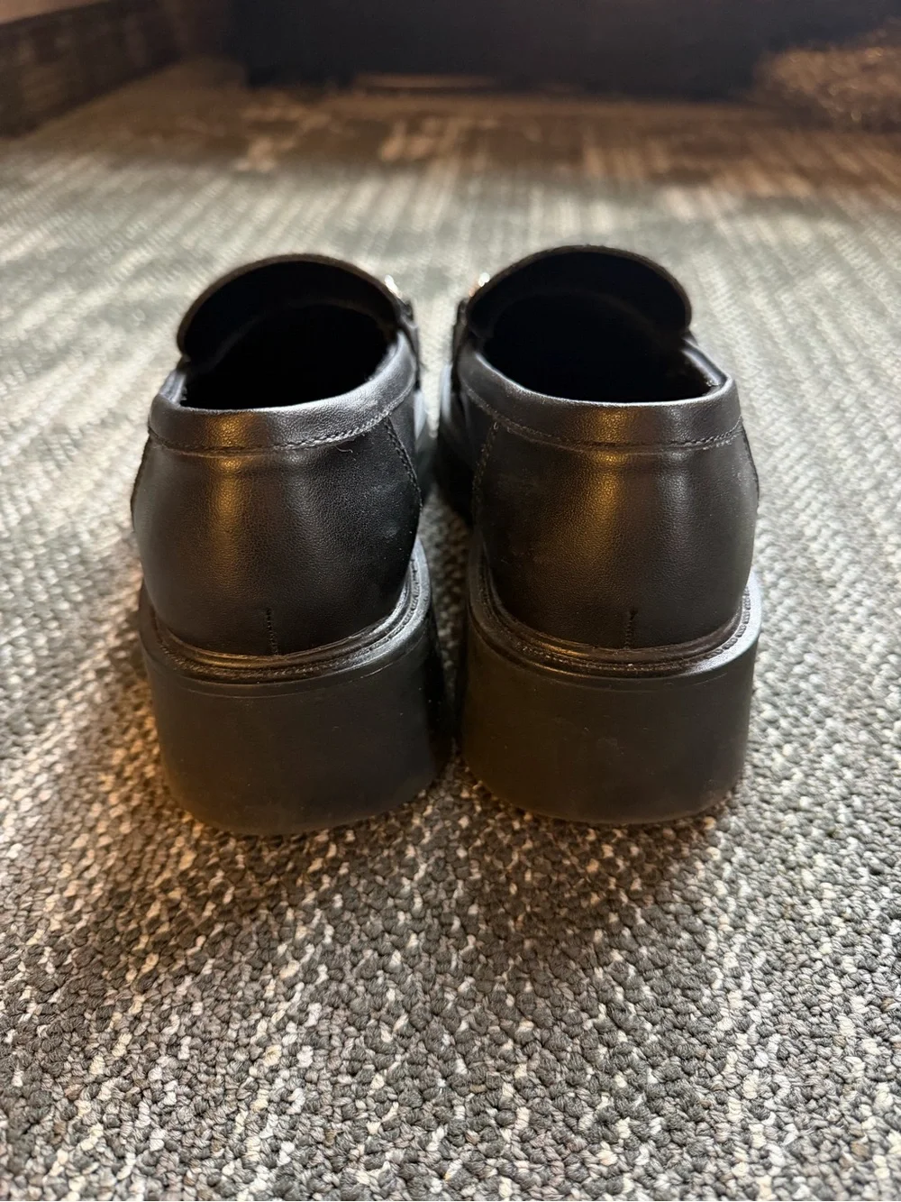 Black Chunky Loafers Size 7